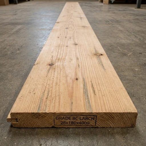 Доска пола лиственница 28*180*4000, сорт ВС (0,72м2)