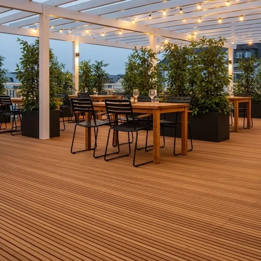 Доска террасная лиственница вельвет 28*190*4000, сорт Прима (0,76м2)