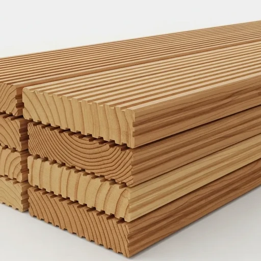 Доска террасная лиственница вельвет 45*190*4000, сорт SF (0,76м2)